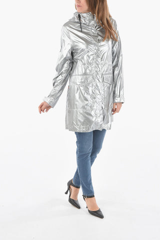 Parka CHANNEL Effetto Metallizzato con Cappuccio