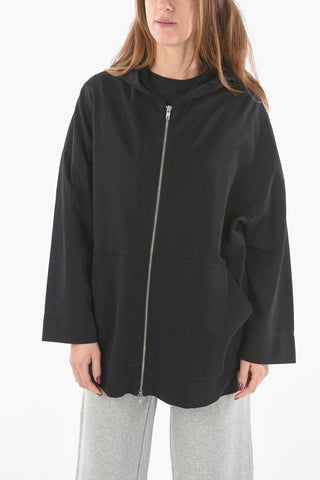 Cotton Solid Color Maxi Hoodie