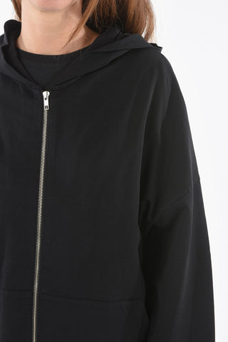 Cotton Solid Color Maxi Hoodie