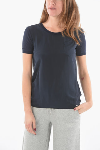 Double-Layered T-Shirt with Breast Pocket
