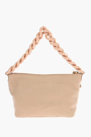 Borsa a Spalla in Pelle Madras con Manico a Catena