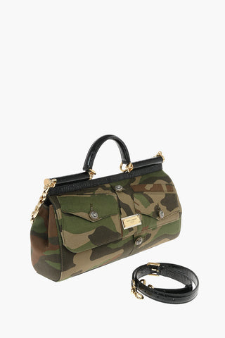 PATCH TESSUTI Camouflage Patterned SICILY Handbag