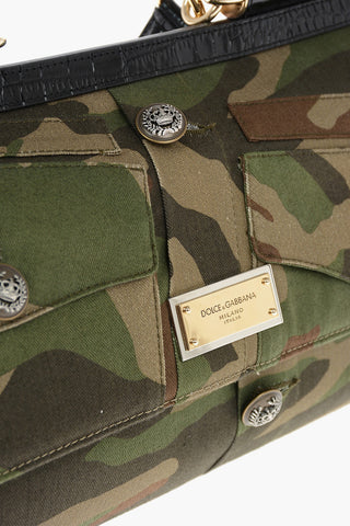 PATCH TESSUTI Camouflage Patterned SICILY Handbag