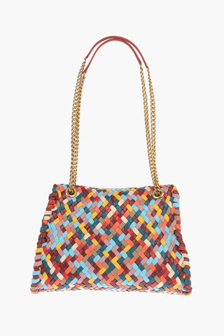 Woven Leather LARGE DEVOTION Shoulder Bag