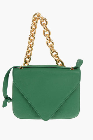 Borsa Messenger SMALL MOUNT in Pelle con Catena Dorata e Tracolla Removibile