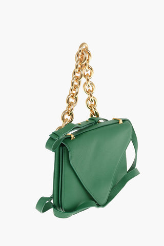 Borsa Messenger SMALL MOUNT in Pelle con Catena Dorata e Tracolla Removibile