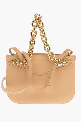 Borsa a Spalla in Pelle SMALL MOUNT con Tracolla e Catena