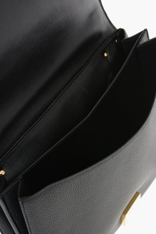 Leather MOUNT Handbag with Chain and Shoulder Strap