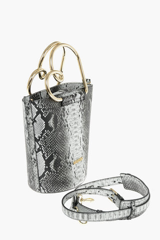 LOVE Python Printed Eco-leather Bucket Bag
