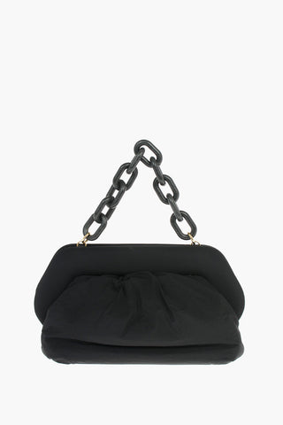 BIOSNYLON Removable Shoulder Strap Padded Handbag with Chain Handle
