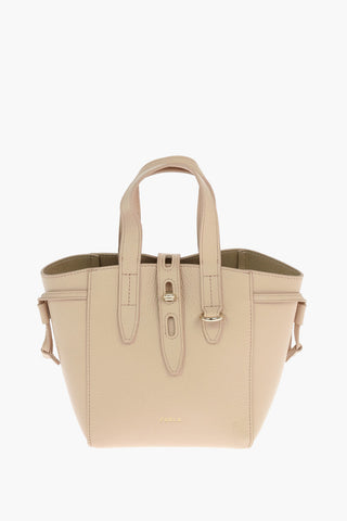 Textured Leather Mini Tote Bag