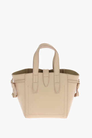 Textured Leather Mini Tote Bag