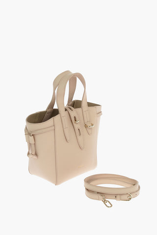 Textured Leather Mini Tote Bag