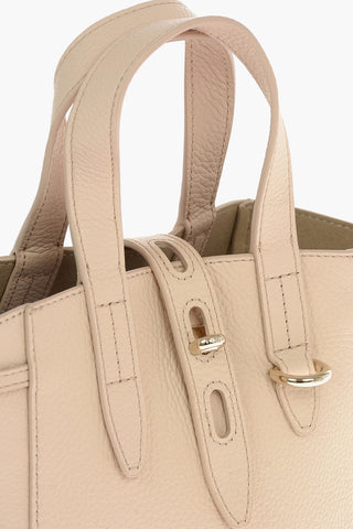 Textured Leather Mini Tote Bag