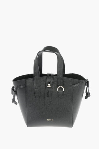 Textured Leather Mini Tote Bag