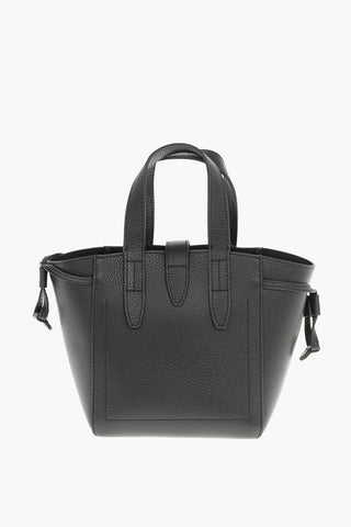 Textured Leather Mini Tote Bag
