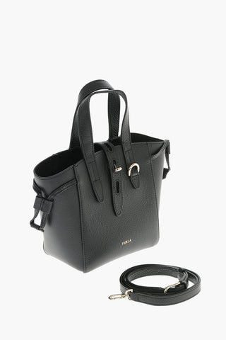 Textured Leather Mini Tote Bag
