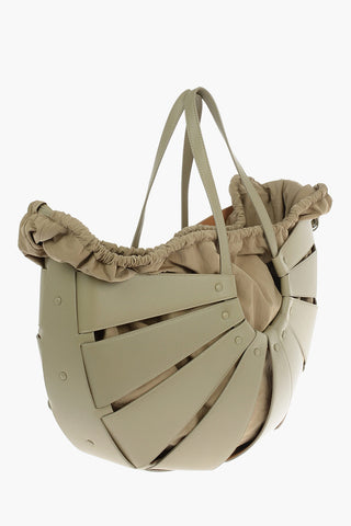 Cut Out Leather THE SHELL Handbag