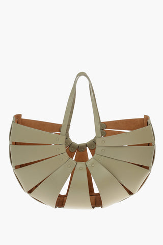 Cut Out Leather THE SHELL Handbag