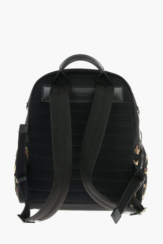 Outer Pocket Animal Patterned Nylon Backpack