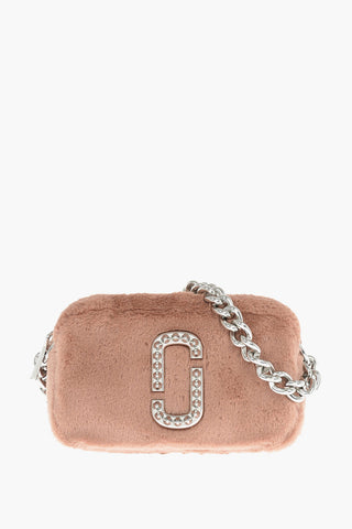 Eco-fur THE SNAPSHOT Mini Crossbody Bag with Studs