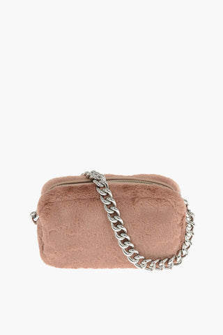 Eco-fur THE SNAPSHOT Mini Crossbody Bag with Studs
