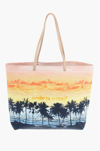 Sunset Printed Canvas Tote Bag