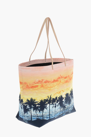 Sunset Printed Canvas Tote Bag