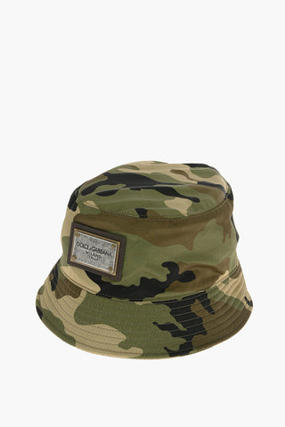 Camouflage Printed Nylon Bucket Hat