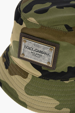 Camouflage Printed Nylon Bucket Hat