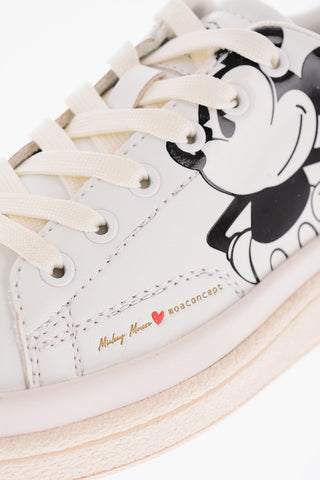 DISNEY Mickey Mouse Printed Leather Sneakers