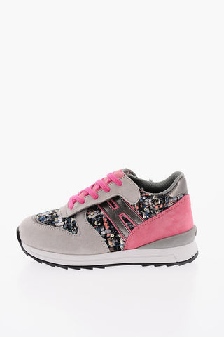 REBEL Sneakers with Touch Strap Closure and Lurex Details