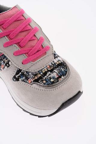 REBEL Sneakers with Touch Strap Closure and Lurex Details
