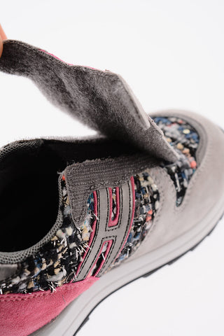 REBEL Sneakers with Touch Strap Closure and Lurex Details