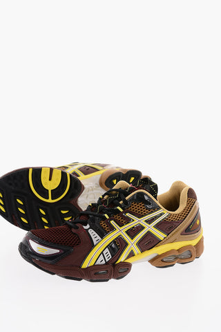 Mesh Two-Tone Low-Top Sneakers with Contrasting Laces