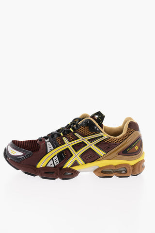 Mesh Two-Tone Low-Top Sneakers with Contrasting Laces