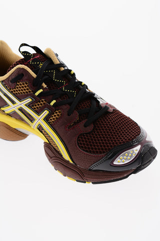 Mesh Two-Tone Low-Top Sneakers with Contrasting Laces