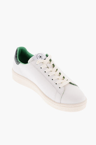 DISNEY Sneakers Basse in Pelle con Topolino in Rilievo e Dettaglio Effetto Coccodrillo