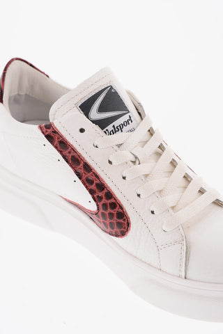 Leather TOURNAMENT Sneakers with Printed Crocodile Details