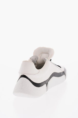 Sneakers Basse in Pelle con Dettagli a Contrasto