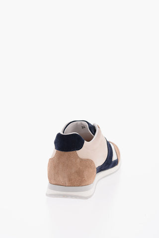 Sneakers in Pelle con Inserto Elastico