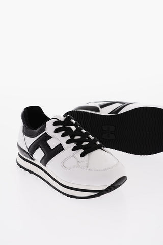 Leather Sneakers with Contrasting Details