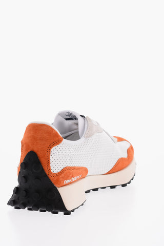 Perforated Low-Top Sneakers with Suede Details