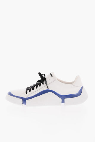 Leather Low-Top Sneakers with Contrasting Details