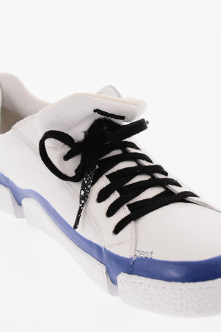 Leather Low-Top Sneakers with Contrasting Details