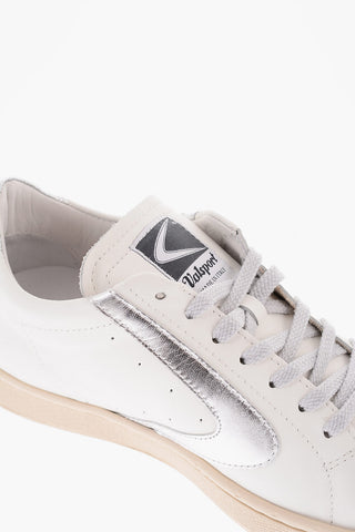 Leather Sneakers with Silver Details