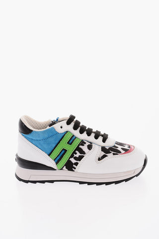 REBEL Sneakers Basse in Pelle con Dettagli Effetto Animalier