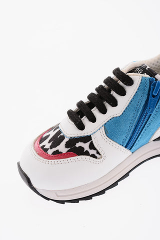 REBEL Sneakers Basse in Pelle con Dettagli Effetto Animalier