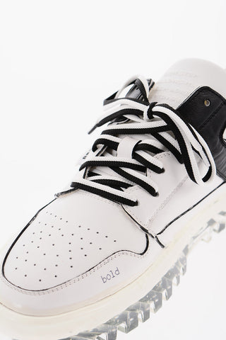 Two-Tone Low-Top Sneakers with See-Through Sole