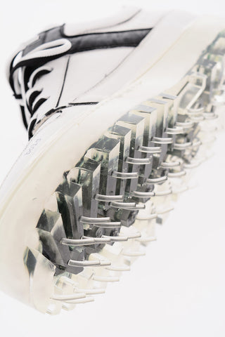 Two-Tone Low-Top Sneakers with See-Through Sole